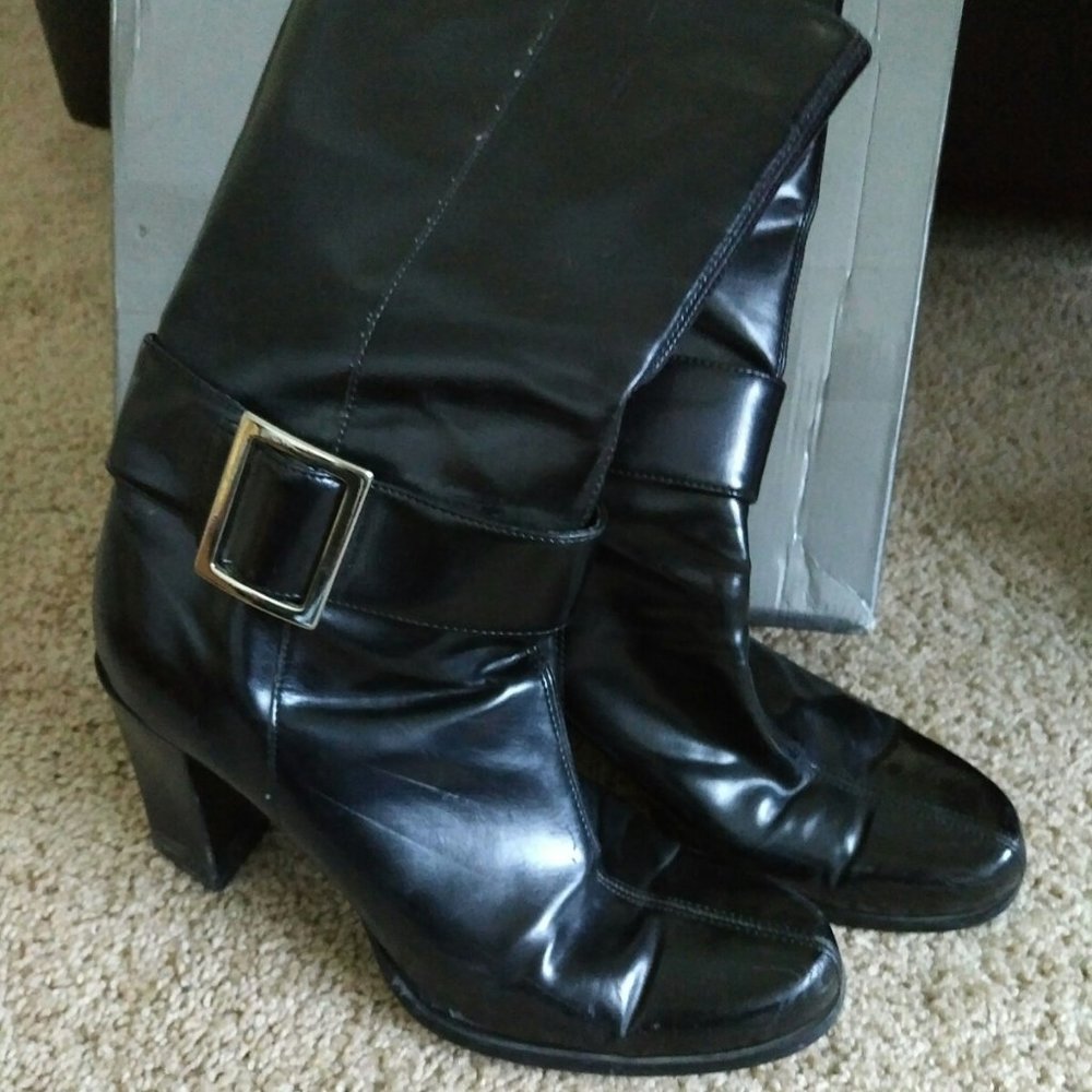 RAMPAGE  "Iris" Black Above Mid-Calf Boots